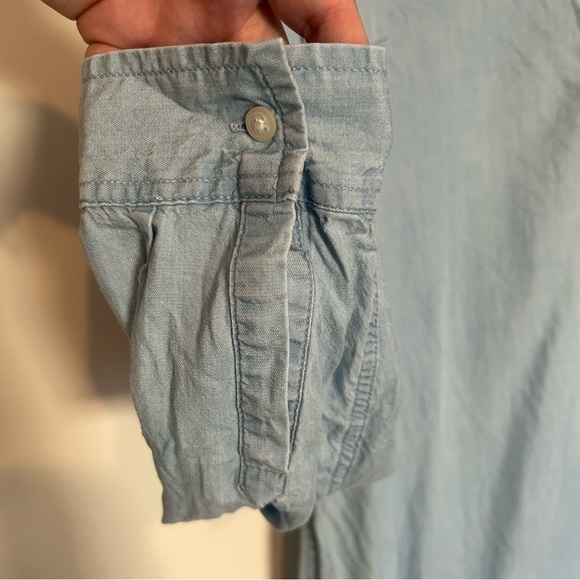 [🔆3 FOR $30🔆] Old Navy Lightweight Denim Long Sleeve Dress with Pocket Medium - Picture 3 of 5